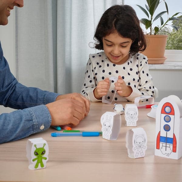 AFTONSPARV - 15-piece cardboard template set, space - best price from Maltashopper.com 30556615