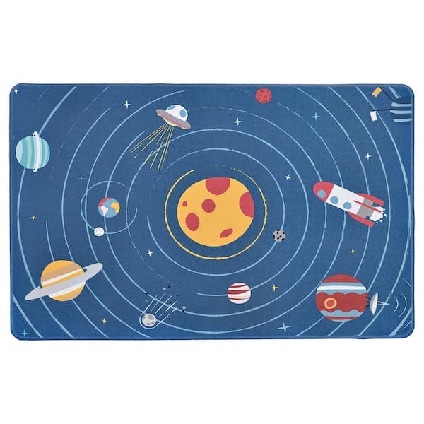 AFTONSPARV - Desk pad, space/blue, 38x60 cm