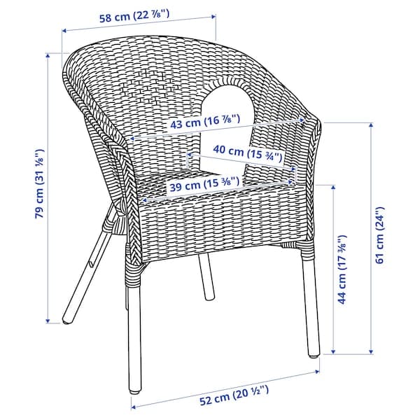 Ikea AGEN - Chair, rattan/bamboo