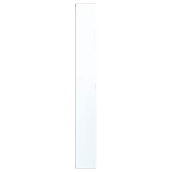 ÅHEIM - Door with hinges, mirror glass, 25x195 cm - best price from Maltashopper.com 29281716