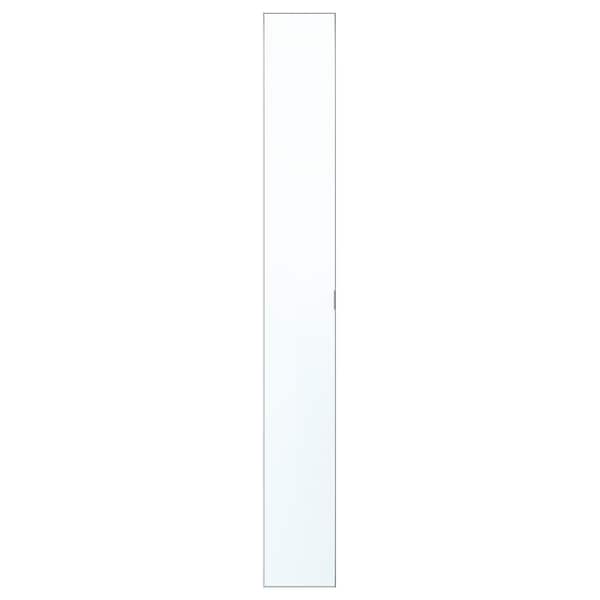 Ikea ÅHEIM - Door with hinges, mirror glass, 25x195 cm