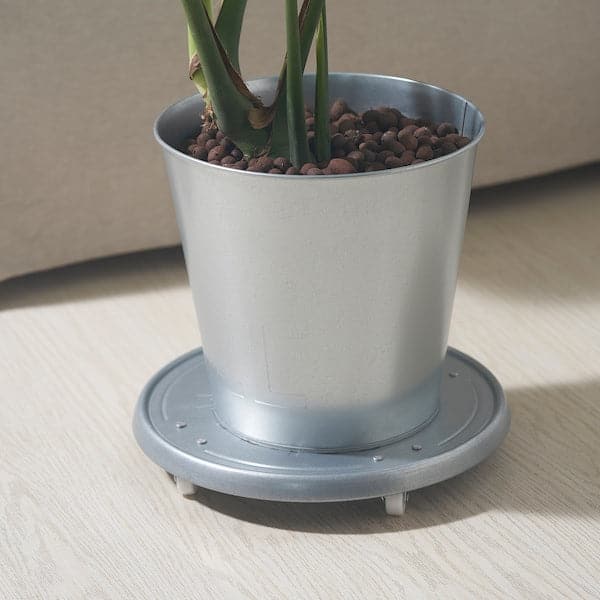 Ikea ÅKERBÄR - Plant mover, in/outdoor/galvanised, 31 cm