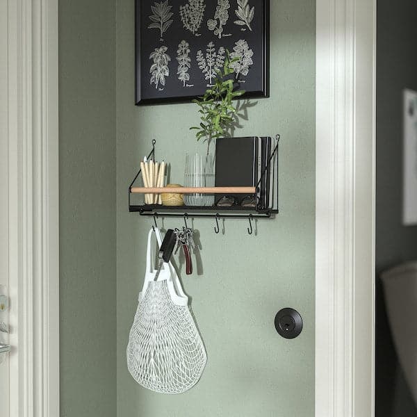 ÅKERBRUK - Wall organiser w hooks, 42x12x26 cm - best price from Maltashopper.com 80554077