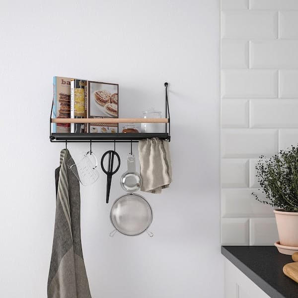 ÅKERBRUK - Wall organiser w hooks, 42x12x26 cm - best price from Maltashopper.com 80554077