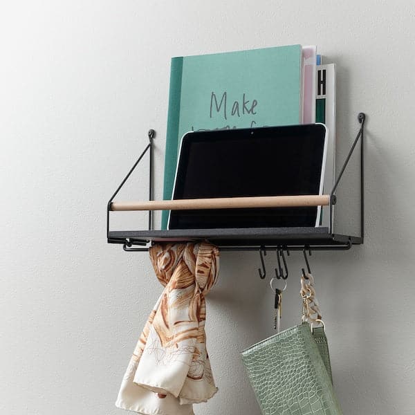 ÅKERBRUK - Wall organiser w hooks, 42x12x26 cm - best price from Maltashopper.com 80554077