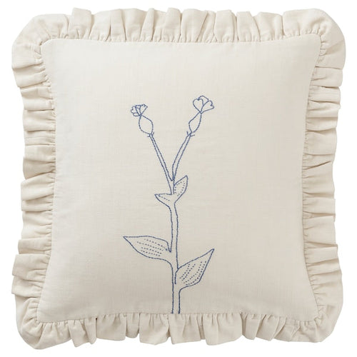 ÅKERNEJLIKA - Cushion cover, white embroidery, 50x50 cm