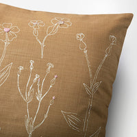 ÅKERNEJLIKA - Cushion cover, brown embroidery, 50x50 cm - best price from Maltashopper.com 80570176