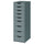 ALEX drawer unit with 9 drawers, grey-turquoise, 36x116x42 cm