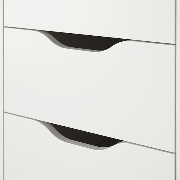 ALEX - Drawer unit on castors, white/black, 36x76 cm - best price from Maltashopper.com 59422220