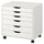 ALEX - Drawer unit on castors, white, 67x66 cm
