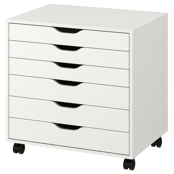 ALEX - Drawer unit on castors, white, 67x66 cm