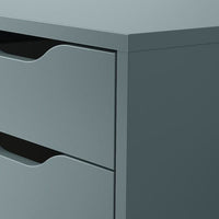 ALEX - Drawer unit on castors, grey-turquoise/black, 36x76 cm - best price from Maltashopper.com 39422198