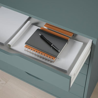 ALEX - Drawer unit on castors, grey-turquoise, 67x66 cm - best price from Maltashopper.com 50483449
