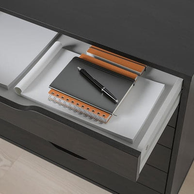 ALEX Chest of drawers with castors - black-brown 67x66 cm , 67x66 cm - best price from Maltashopper.com 70483429
