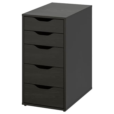 ALEX Chest of drawers - black-brown 36x70 cm , 36x70 cm - best price from Maltashopper.com 60473548