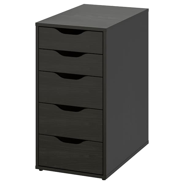 ALEX Chest of drawers - black-brown 36x70 cm , 36x70 cm