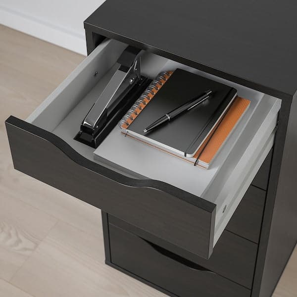 ALEX Chest of drawers - black-brown 36x70 cm , 36x70 cm - best price from Maltashopper.com 60473548