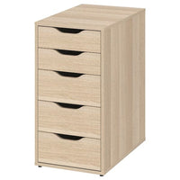 ALEX - Drawer unit, white stained/oak effect, 36x70 cm - best price from Maltashopper.com 80473547