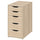 ALEX - Drawer unit, white stained/oak effect, 36x70 cm