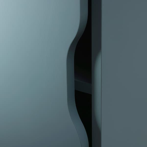 ALEX - Storage unit on castors, grey-turquoise/black, 36x76 cm - best price from Maltashopper.com 99541947