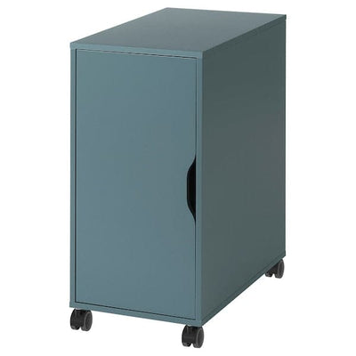 ALEX - Storage unit on castors, grey-turquoise/black, 36x76 cm - best price from Maltashopper.com 99541947