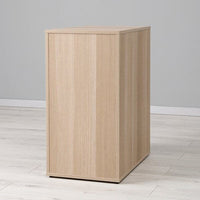 ALEX - Storage unit, white stained/oak effect, 36x70 cm - best price from Maltashopper.com 50563790