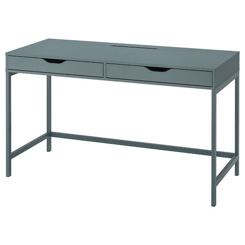 ALEX - Desk, grey-turquoise, 132x58 cm