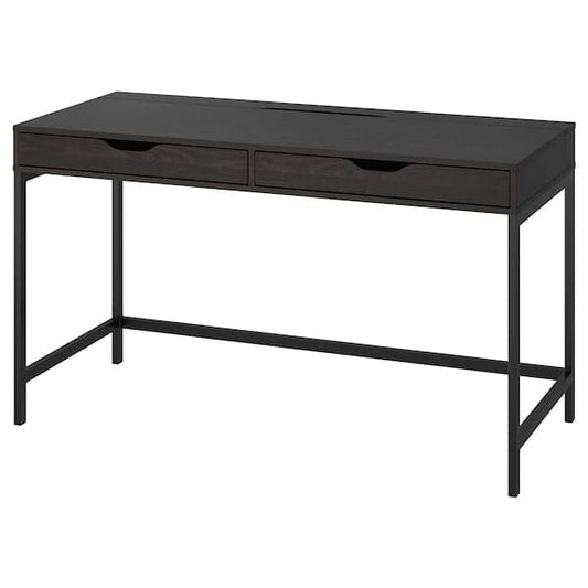 ALEX Desk - black-brown 132x58 cm , - best price from Maltashopper.com 00483442