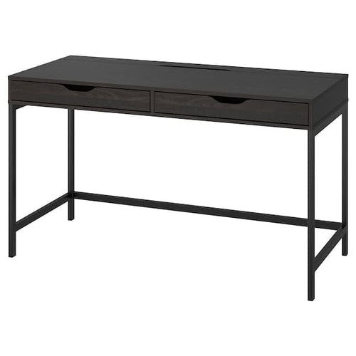 ALEX Desk - black-brown 132x58 cm ,