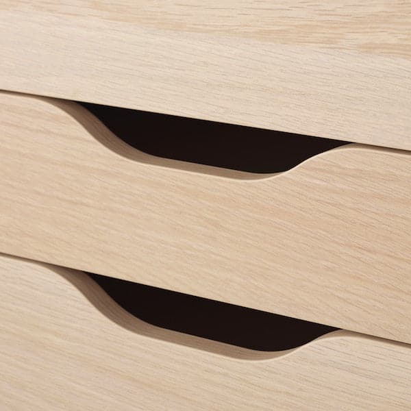 ALEX - Desk, white stained/oak effect, 100x48 cm - best price from Maltashopper.com 50473558