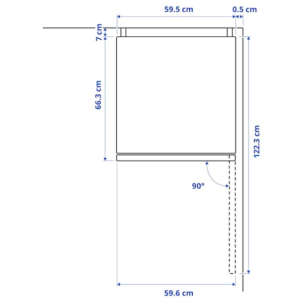 Ikea ALINGSÅS - Fridge/freezer, IKEA 500 freestanding/inox,210/106 l