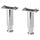 ALMAÅN leg, stainless steel/shiny, 12-20 cm, 2 pack