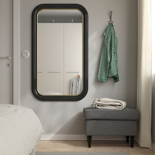 ALMARÖD - Mirror, black, 70x120 cm - best price from Maltashopper.com 10454284