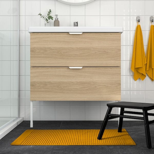 Ikea ALSTERN - Bath mat, golden-yellow, 50x80 cm