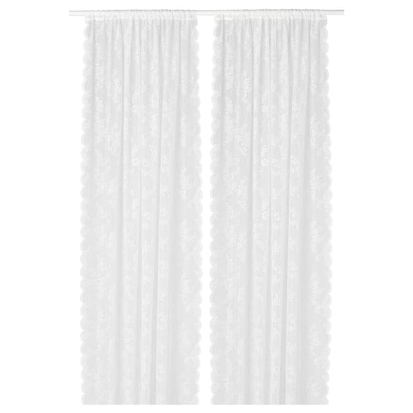 ALVINE SPETS Mesh curtains, 1 pair - dirty white 145x300 cm , 145x300 cm - best price from Maltashopper.com 80070763