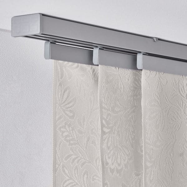 AMPELSÄV - Panel curtain, light grey-beige/leaves , - best price from Maltashopper.com 00530392