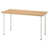 ANFALLARE / ADILS desk, bamboo/white, 140x65 cm