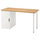 ANFALLARE / ALEX desk, bamboo/white, 140x65 cm