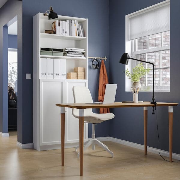 ANFALLARE / HILVER - Desk, bamboo, 140x65 cm - best price from Maltashopper.com 29417710