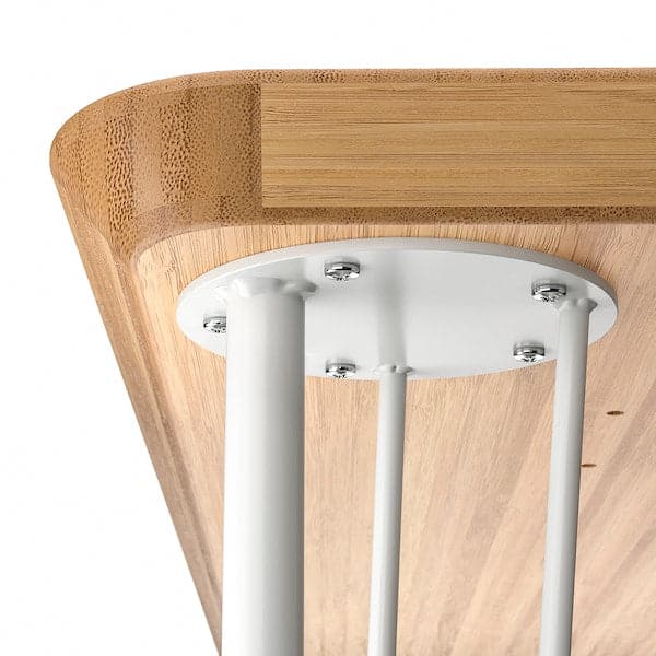 ANFALLARE / KRILLE - Desk, bamboo/white, 140x65 cm - best price from Maltashopper.com 89417707