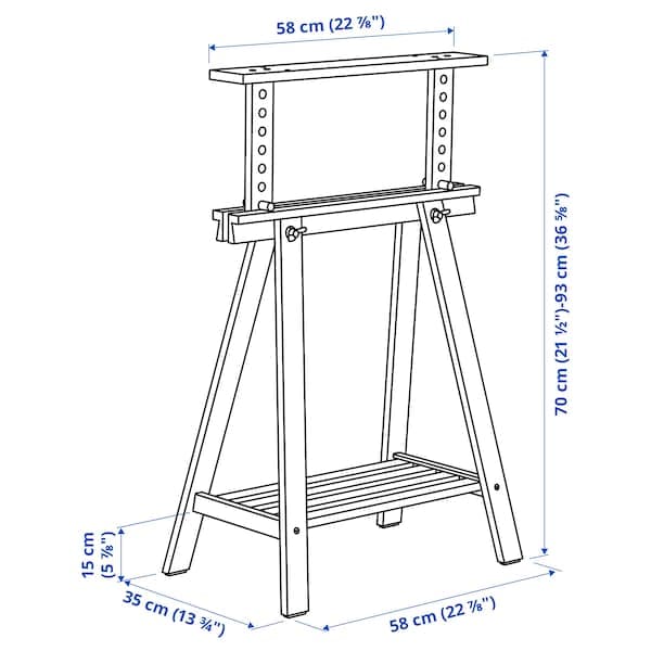 ANFALLARE / MITTBACK - Desk, bamboo white, 140x65 cm - best price from Maltashopper.com 89417731