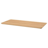 ANFALLARE / OLOV - Desk, bamboo/white, 140x65 cm - best price from Maltashopper.com 19417701