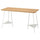 ANFALLARE / TILLSLAG - Desk, bamboo/white, 140x65 cm