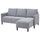 ANGERSBY 3-seat sofa, with chaise longue/Knisa light grey, 196x89x84 cm