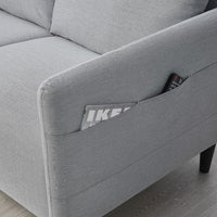 ANGERSBY - 3-seater sofa with chaise-longue/Knisa light grey , - best price from Maltashopper.com 60499077