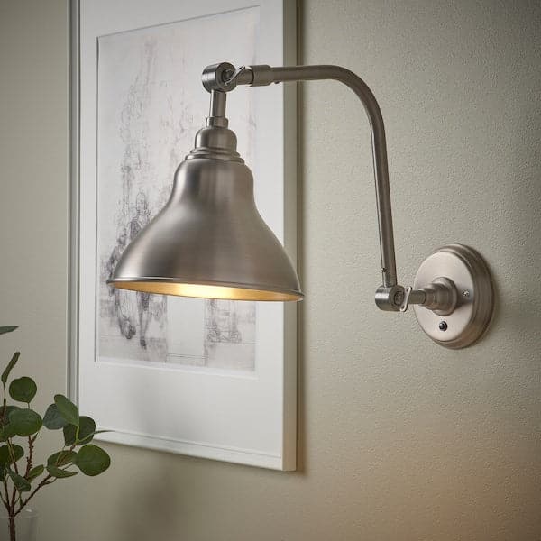 Ikea ANKARSPEL - Wall lamp, wired-in installation, pewter effect