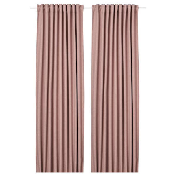 ANNAKAJSA Semi-darkening curtains, 1 pair - pink 145x300 cm - Premium Curtains & Drapes from Ikea - Just €103.99! Shop now at Maltashopper.com