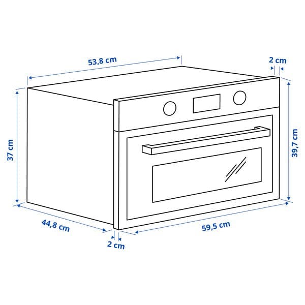 Ikea ANRÄTTA - Microwave oven, IKEA 500 stainless steel