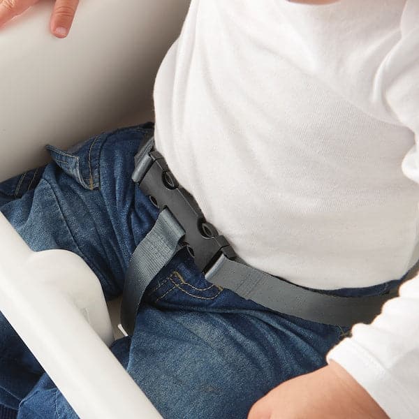 ANTILOP - Highchair with tray, white/silver-colour - best price from Maltashopper.com 29067293