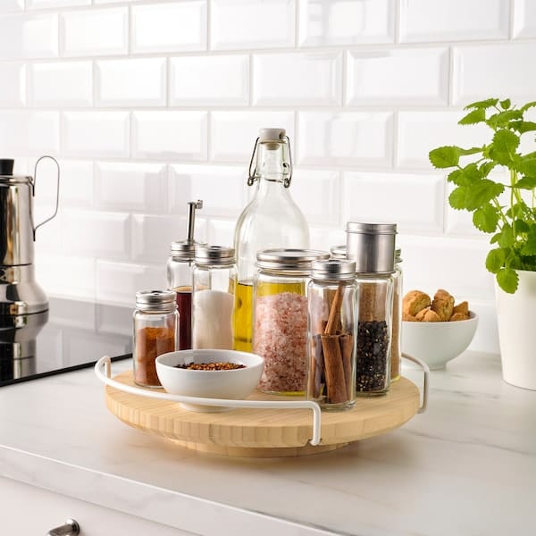 Ikea APTITLIG - Lazy Susan, organizer bamboo, 28 cm